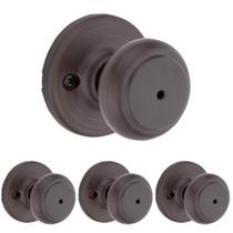 Knob Door Kwikset Cove Venetian Bronze Privacy Lock, pacote com 4