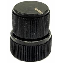 Knob duplo concetrico guitarra baixo aluminio preto NOVA