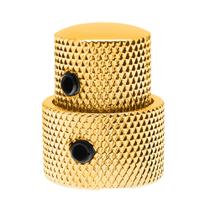 Knob Duplo Metal Dourado Concêntrico Thida Para Contra Baixo
