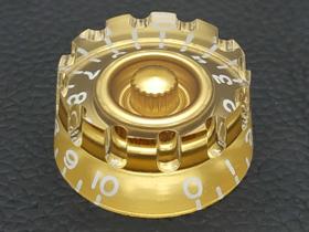 Knob Les Paul Plástico Dourado para Eixo Estriado - Multcomercial