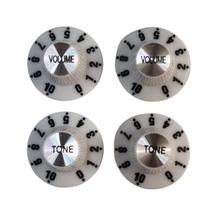 Knob Para Guitarra Estilo Fender Retrô Branco Kit Com 4