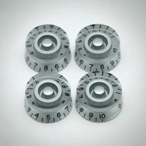 Knob Para Guitarra Les Paul Cinza 4 Unidades importado Knob Para Guitarra Les Paul Cinza 4 Unidades importado