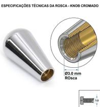 Knob Ponta Chave metal GUITARRA Les Paul Rosca CROMADO BTG