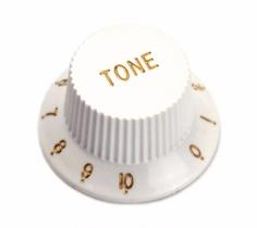 Knob PP-T40 Plástico Para Guitarra Stratocaster Tone Branco