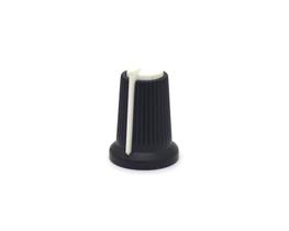 Knob Rotativo Estriado - Preto/Branco - KB-301-S