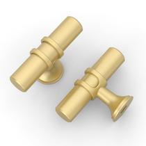 Knobs de armário de cozinha Asidrama, pacote com 10 unidades de zinco dourado escovado
