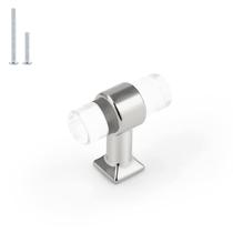 Knobs de armário Orger Kitchen Silver Crystal Acrylic, pacote com 10