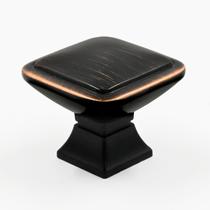 Knobs de gabinete 9BUILD, pacote com 6 unidades, bronze polido a óleo, 3 cm