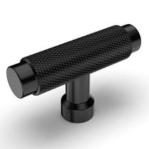 Knobs de gabinete Amerdeco Matte Black 5 cm T Bar, pacote com 10