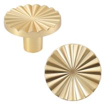 Knobs de gabinete AOBITE, pacote com 6, zinco dourado escovado, 3,7 cm