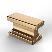 Knobs de gabinete Asidrama, pacote com 10, champanhe, bronze, zinco, 3,7 cm