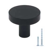 Knobs de gabinete HANIHUA, pacote com 30, alumínio preto fosco, 3 cm