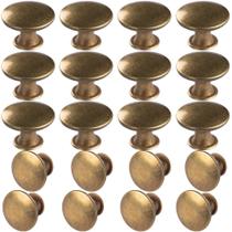 Knobs de gabinete HUGOLEM, pacote com 20, latão antigo, 3 cm redondos