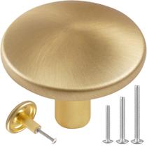 Knobs de gabinete MUMU 42 mm redondos em liga de zinco dourado, pacote com 6