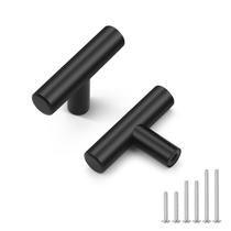 Knobs de gabinete Probrico Matte Black Inox Steel, pacote com 50 Knobs de gabinete Probrico Matte Black Inox Steel, pacote com 50