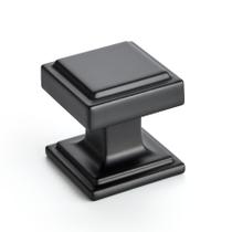Knobs de gabinete Ravinte Matte Black Square Zinc, pacote com 25