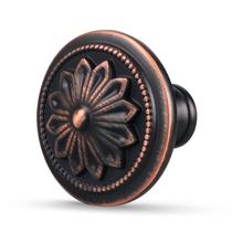 Knobs de gabinete Xlroaafs, pacote com 10 unidades, bronze rústico polido a óleo, 36 mm