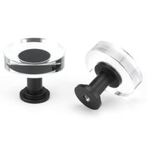 Knobs de vidro LONTAN Clear for Dresser Crystal Cabinet, pacote com 5
