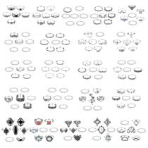 Knuckle Rings ONESING 154 unidades de prata vintage boêmia retrô