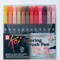 Koi Coloring Brush Xbr-24 Conj. 24 Cores