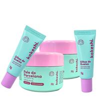 Kokeshi Super Kit Anti-Idade: 2 Hidratantes Faciais + 2 Cremes Olhos Renovadores