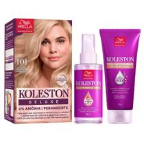 Koleston Poderoso Kit Coloração Louro Clarris 10.1 + Tratamento + Óleo Capilar