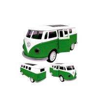 Kombi Miniatura Volkswagen Perua Carrinho Colecionador Abre Porta Fricção