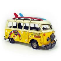 Kombi Surf Vintage Metal Artesanal Miniatura Retrô - Inove Fácil