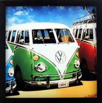 Kombi verde - quadro retrô com vidro Kombi verde - quadro retrô com vidro