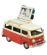 Kombi Vermelho Porta Retrato 11x16.5x7cm Estilo Retrô
