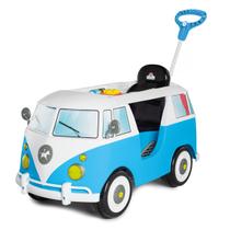Kombina 2 em 1 Passeio e Pedal Com C/Segurança Azul e Hast - Calesita