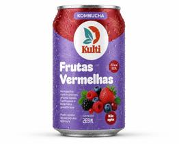 Kombucha Frutas Red caixa 12 Latas gaseificado Vegano 269mL Kulti