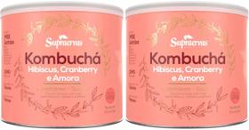 Kombuchá Hibiscus Cranberry Amora Soluvel 2 Potes de 200g Kombucha - SUPRAERVAS