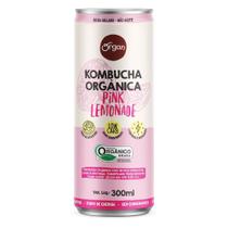 Kombucha Orgânica Pink Lemonade Fermentada Frisante Organ 300ml