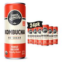 Kombucha Remedy Sabor Manga e Maracujá Sem Açúcar 24 Unidades