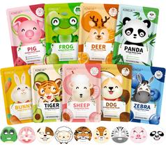 KONEUK Kit com 9 Máscaras Faciais de Animais com Colágeno para Skincare KONEUK Kit com 9 Máscaras Faciais de Animais com Colágeno para Skincare