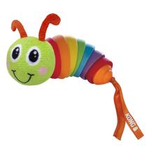 Kong Bat-a-Bout Clackz Caterpillar Brinquedo Lagarta Com Fitas Coloridas e Catnip Para Gatos