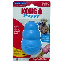 Kong Puppy Médio Brinquedo Recheável Ração Úmida Interativo para Cães Azul