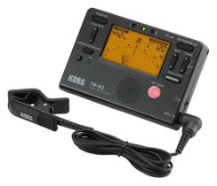 Korg TM-60C-BK Metrônomo e Afinador Cromático Compacto Digital Com Microfone
