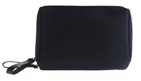 Kososuru Saco de maquiagem pequeno para bolsa portátil impermeável saco cosmético viagem bolsa de maquiagem para meninas mulheres (tudo preto, quadrado)