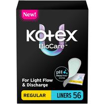 Kotex BioCare Protetores Diários Absorção Leve 56 unidades Kotex BioCare Protetores Diários Absorção Leve 56 unidades