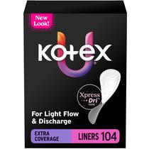 Kotex Protetores Diários Absorventes Planos Absorção Leve 104 Unidades Kotex Protetores Diários Absorventes Planos Absorção Leve 104 Unidades