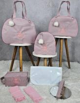 KR RK Bolsas Kit Maternidade 6 peças Manino ou Menina Mala, Mochila, Trocador, Toalinhas...