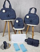 KR RK Bolsas Kit Maternidade 7 peças Manino ou Menina Mala, Mochila, Trocador, Toalinhas...