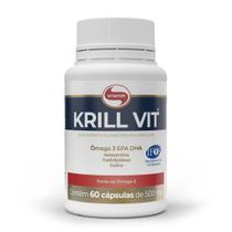 Krill Vit Óleo de Krill 60 capsulas Fonte de Ômega 3 500mg por cápsula Vitafor