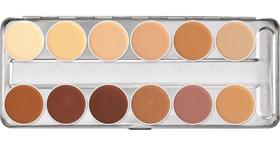 Kryolan Corretivo Dermacolor Paleta Brasil 12 Cores