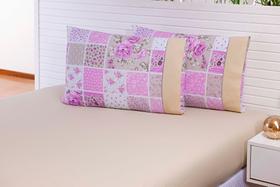 Kt 2 Fronha Estampado De Tale Caqui 70x50 100%algodao 180fio