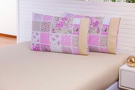 Kt 2 Fronha Estampado De Tale Caqui 70x50 100%algodao 180fioS