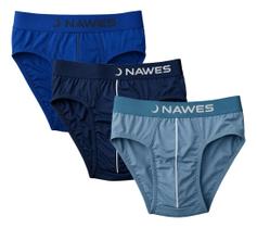 Kt3 Cuecas Slip Masculino Nawes Algodão Oferta Adulto Liso Conforto