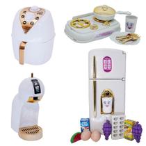 Kti Cozinha Princesa Brinquedo Geladeira Comida Fogão 18pç